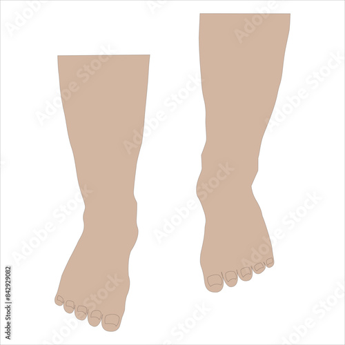 Pies de hombre caminando.eps