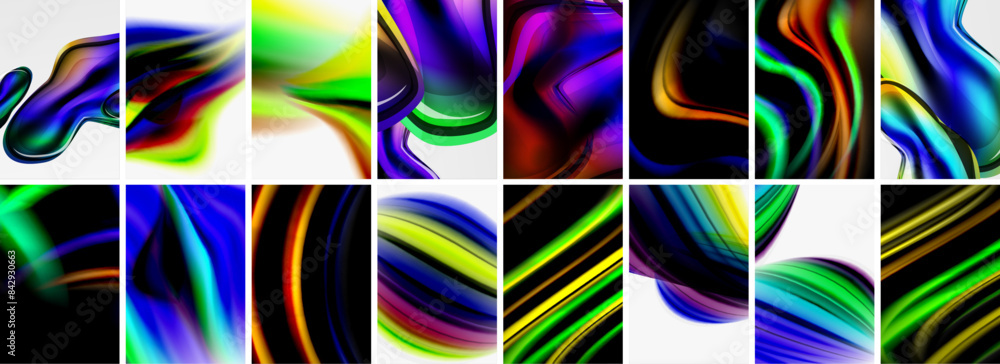 Collection of abstract background with waves, colorful shapes and 3d shadow effect. Vector Illustration For Wallpaper, Banner, Background, Card, Book Illustration, landing page Collection of abstract background with waves, colorful shapes and 3d shadow effect. Vector Illustration For Wallpaper, Banner, Background, Card, Book Illustration, landing page