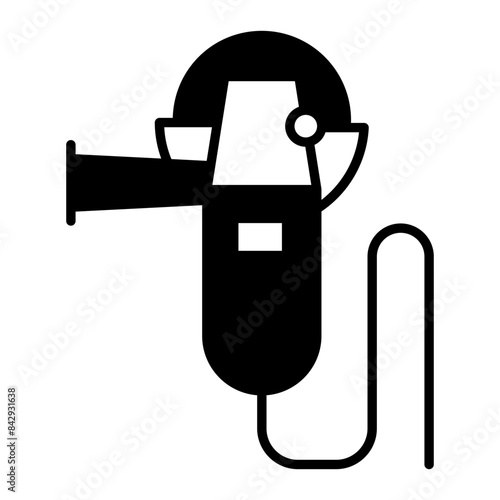 angle grinder icon. black fill icon
