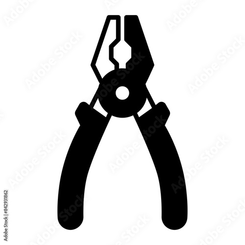 plier icon. black fill icon