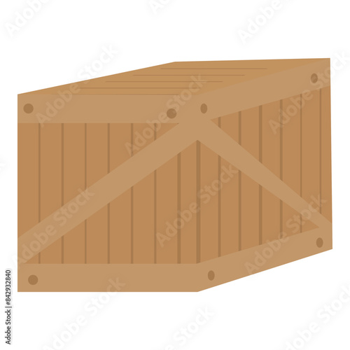 wooden box isolated on white background