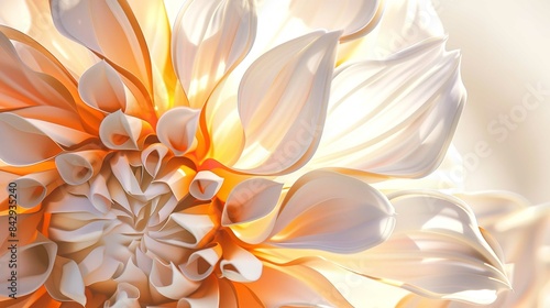  Abstract Flower Detail: Summer Vibe Warm Glow Golden Hour