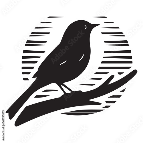 set of bird silhouette vector art illustration