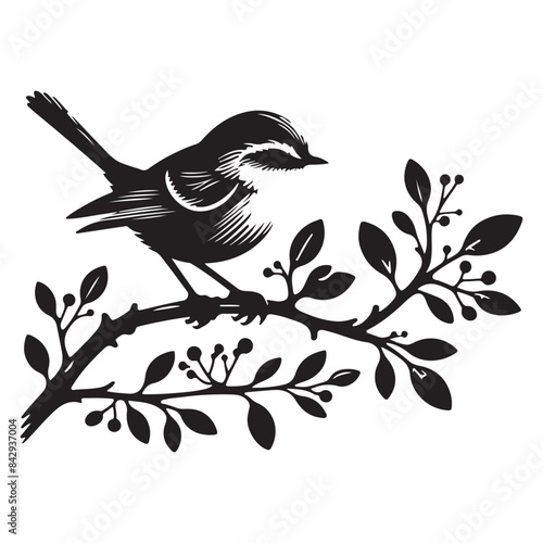 set of bird  silhouette vector art illustration