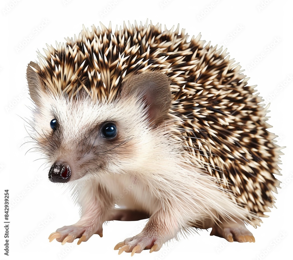 A close-up, high-resolution image of a hedgehog. A close-up, high-resolution image of a hedgehog.