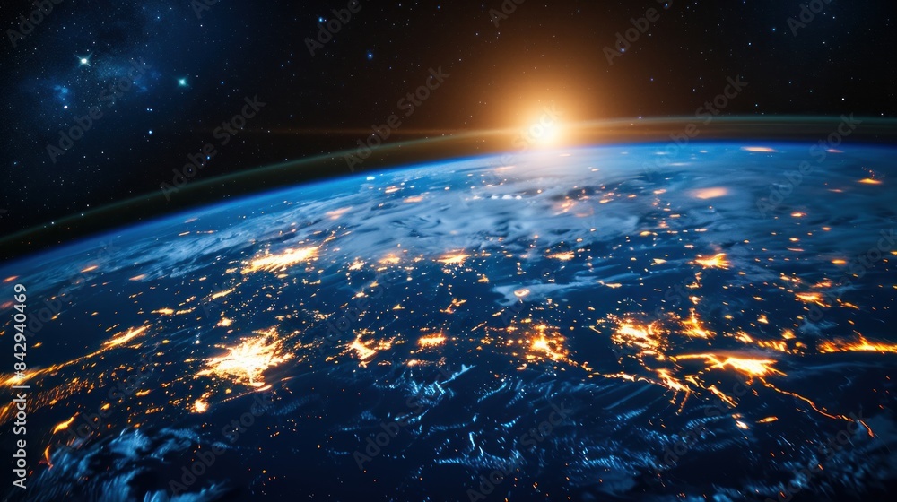 Night earth global virtual internet world connection of metaverse technology network digital communication and worldwide networking on connect 3d background. Night earth global virtual internet world connection of metaverse technology network digital communication and worldwide networking on connect 3d background.