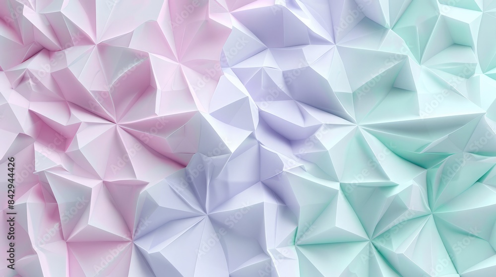 High definition subtle pastel 3D geometric tessellation with diamond shapes, light mint and soft lilac, smooth and modern. 3D geometric pattern High definition subtle pastel 3D geometric tessellation with diamond shapes, light mint and soft lilac, smooth and modern. 3D geometric pattern