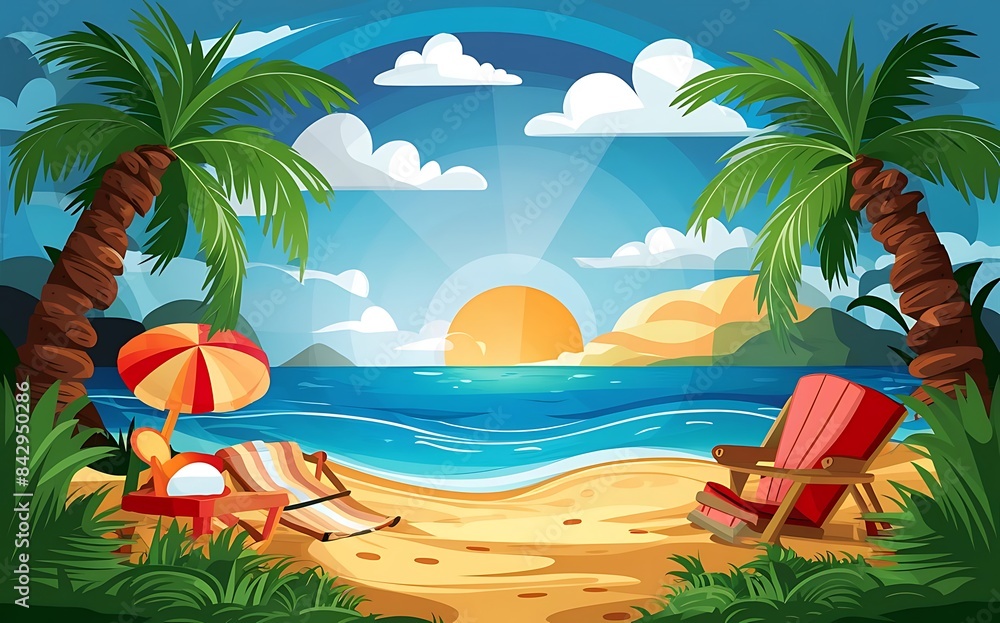 Obraz premium beautiful beach and sea background