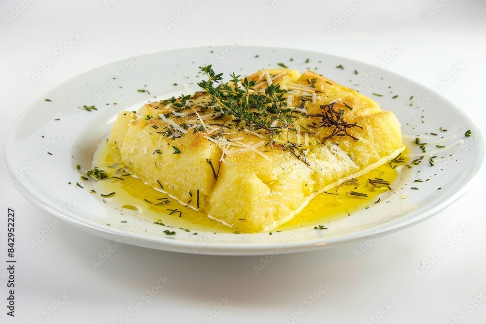 Symphony of Flavors: Baked Herbed Polenta with Fragrant Olive Oil Symphony of Flavors: Baked Herbed Polenta with Fragrant Olive Oil
