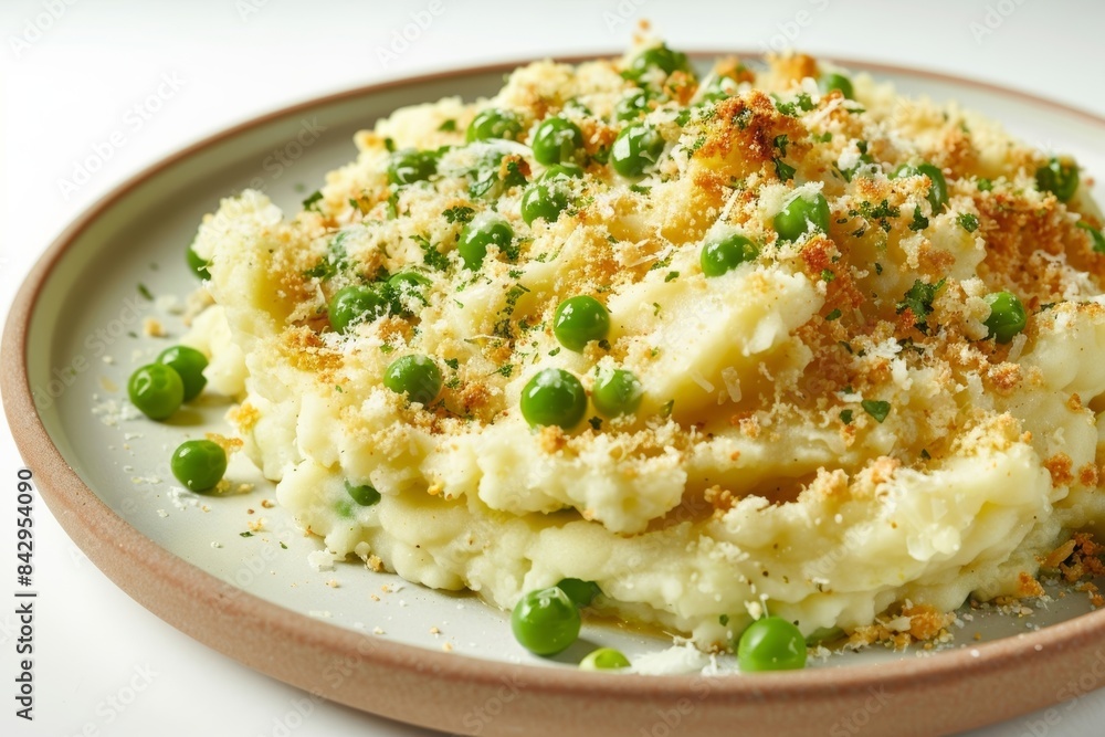 Baked Mashed Potato Bake with Peas and Parmesan Baked Mashed Potato Bake with Peas and Parmesan