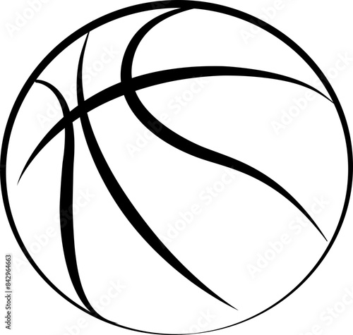 Basketball stitch vector illustration