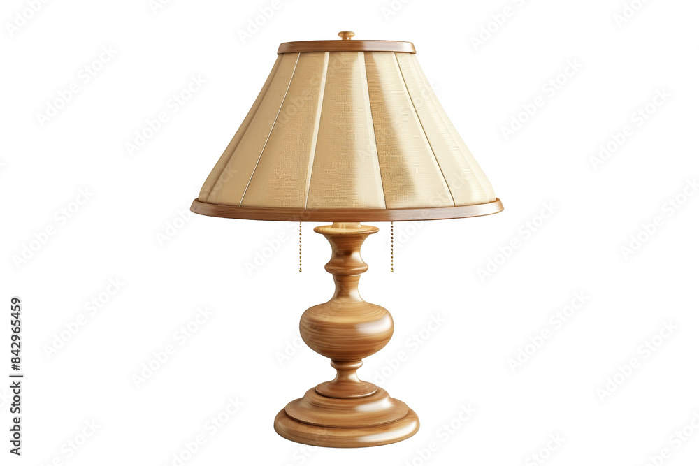 Elegant table lamp with beige lampshade and wooden base, perfect for home decor and ambient lighting in living spaces. Elegant table lamp with beige lampshade and wooden base, perfect for home decor and ambient lighting in living spaces.