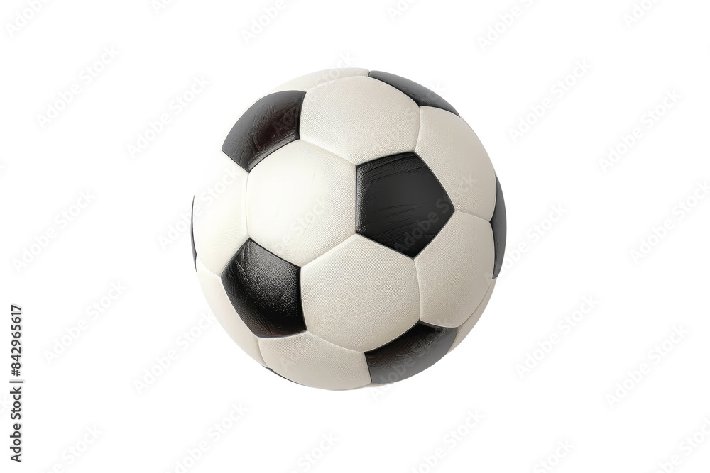 High-quality image of a classic black and white soccer ball isolated on a transparent background. perfect for sports-related projects and designs. High-quality image of a classic black and white soccer ball isolated on a transparent background. perfect for sports-related projects and designs.