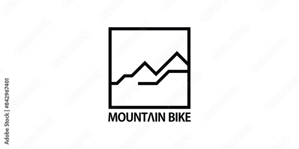 Creative mountain bike logo design with unique concept , premium vector Creative mountain bike logo design with unique concept , premium vector