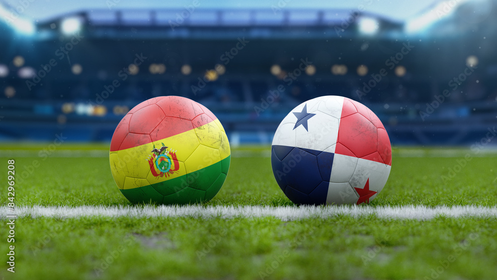 Fototapeta premium Bolivia vs Panama Soccer Match