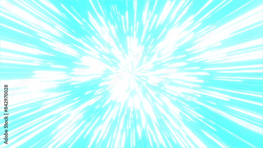 Light speed warp with blue background. anime speed warp background concept. loop animation Light speed warp with blue background. anime speed warp background concept. loop animation