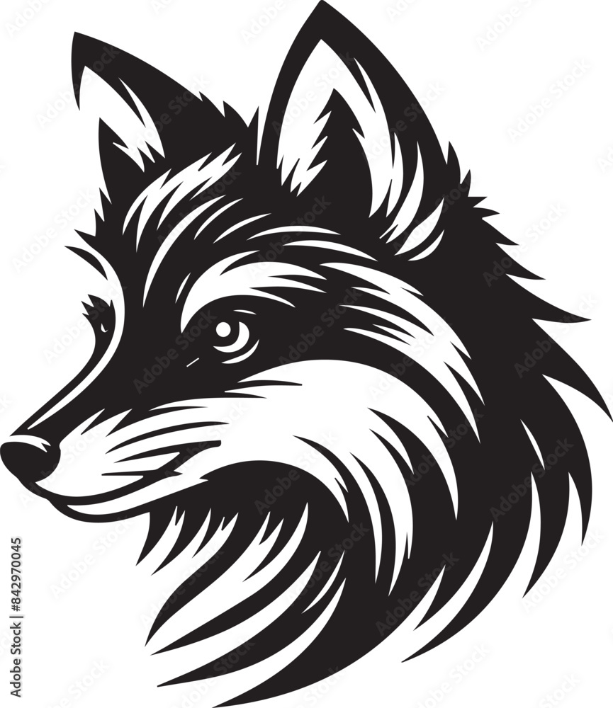 Minimalist Vector Illustrations of an Angry Fox Head for Eye-Catching Logos and Branding Minimalist Vector Illustrations of an Angry Fox Head for Eye-Catching Logos and Branding