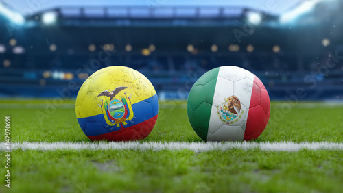 Ecuador vs Mexico Soccer Match photo