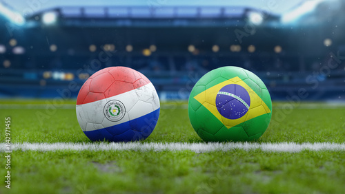 Paraguay vs Brazil Soccer Match