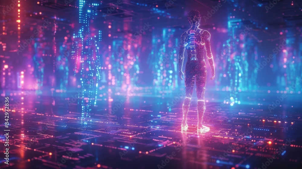 Future cybernetics and human progress through AI holographic displays Future cybernetics and human progress through AI holographic displays