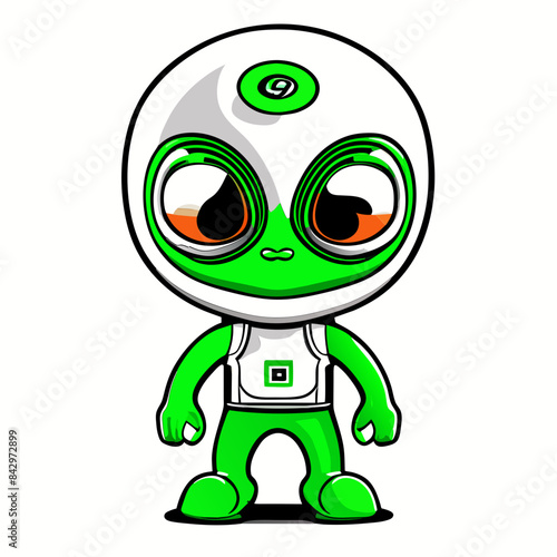 Sublimation-Optimized Vector Graphic of Alien Creature for Apparel and Home Decor