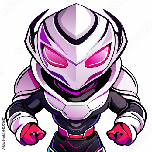 Sublimation-Optimized Vector Graphic of Friendly Alien for Apparel and Decor