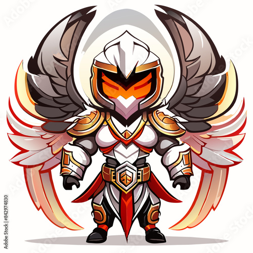 "Mascot Style Angel Graphic Perfect for Branding"