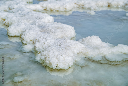 Observing salt formation in water is fascinating, with crystals and texture forming