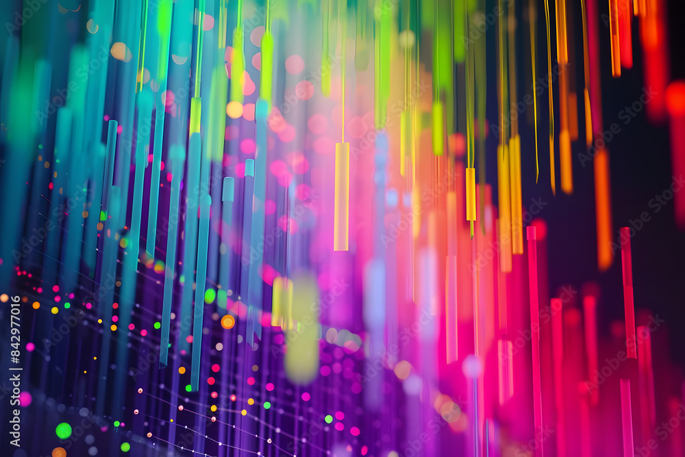 creative abstract financial data visualization. vibrant colors convey success and growth. generative ai creative abstract financial data visualization. vibrant colors convey success and growth. generative ai