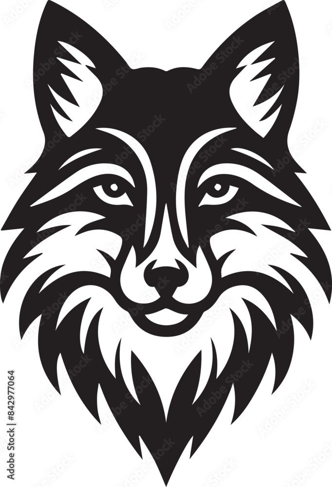 Minimalist Vector Illustrations of an Angry Fox Head for Eye-Catching Logos and Branding