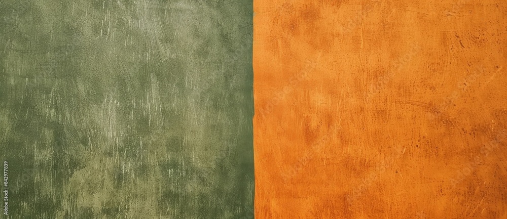 Background image showing a green and orange wall divided vertically, each side with a different texture, creating an interesting contrast Background image showing a green and orange wall divided vertically, each side with a different texture, creating an interesting contrast