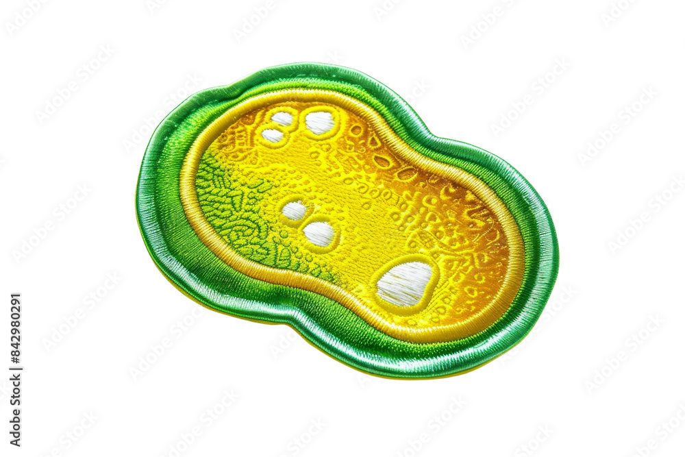 3D illustration of a detailed, colorful bacterium with a green and yellow cellular structure. Perfect for educational and scientific use. 3D illustration of a detailed, colorful bacterium with a green and yellow cellular structure. Perfect for educational and scientific use.