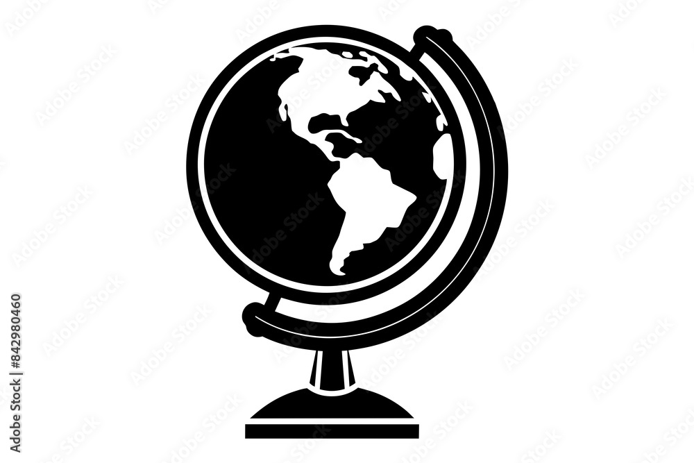globe silhouette vector illustration globe silhouette vector illustration