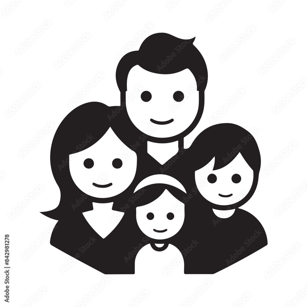 Family Icon Image. Family parent and child together. Vector logo illustration isolated on white Family Icon Image. Family parent and child together. Vector logo illustration isolated on white