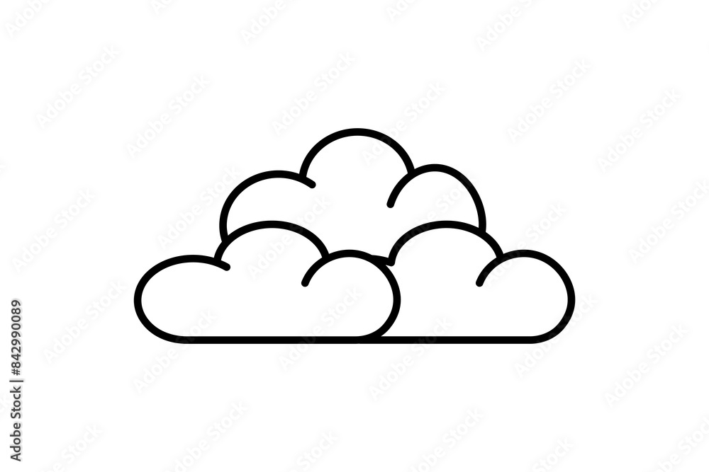 Cloud icon. icon related to weather. suitable for web site, app, user interfaces, printable etc. line icon style. simple vector design editable Cloud icon. icon related to weather. suitable for web site, app, user interfaces, printable etc. line icon style. simple vector design editable