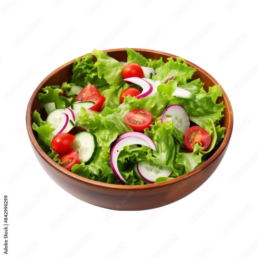 isolated white background of salad isolated white background of salad