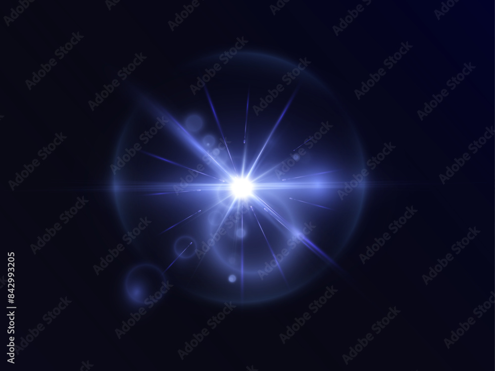 Light effect. Abstract blue flash of light and laser beams with glitter. Isolated on transparent background. Art and web design vector. Light effect. Abstract blue flash of light and laser beams with glitter. Isolated on transparent background. Art and web design vector.