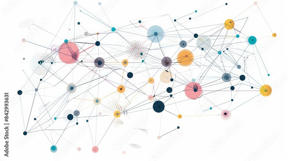 An innovative customer relationship management system visualized with interconnected nodes and data streams An innovative customer relationship management system visualized with interconnected nodes and data streams