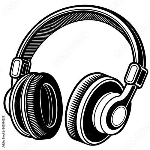 headphones icon on white background