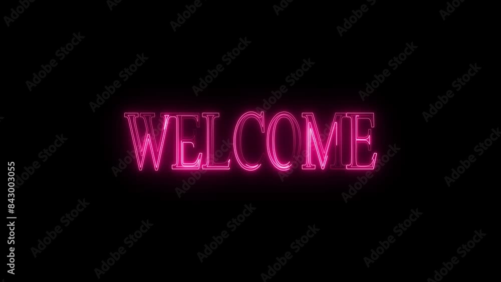 Message neon animation black background. Message neon animation black background.