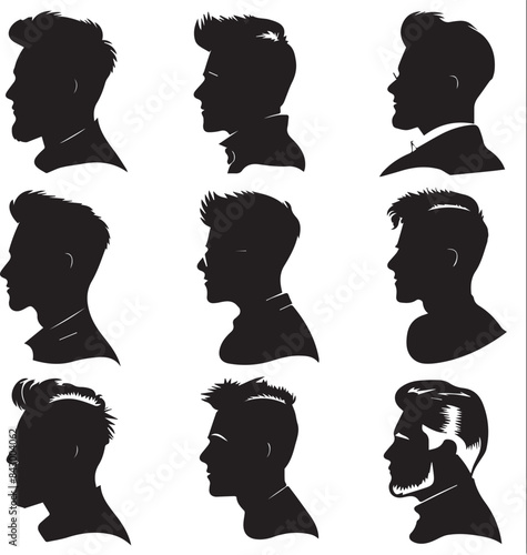 Hair saloon gents silhouette