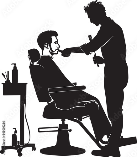 Hair saloon gents silhouette