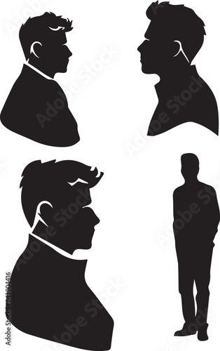 Hair saloon gents silhouette