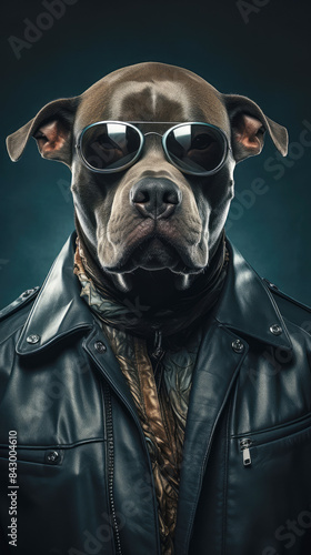 generated illustration of uniformed security officer dog .
