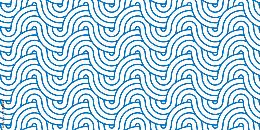 Overlapping Pattern Minimal diamond geometric waves spiral and abstract circle wave line. blue color seamless tile stripe geometric create retro square line backdrop pattern background. Overlapping Pattern Minimal diamond geometric waves spiral and abstract circle wave line. blue color seamless tile stripe geometric create retro square line backdrop pattern background.