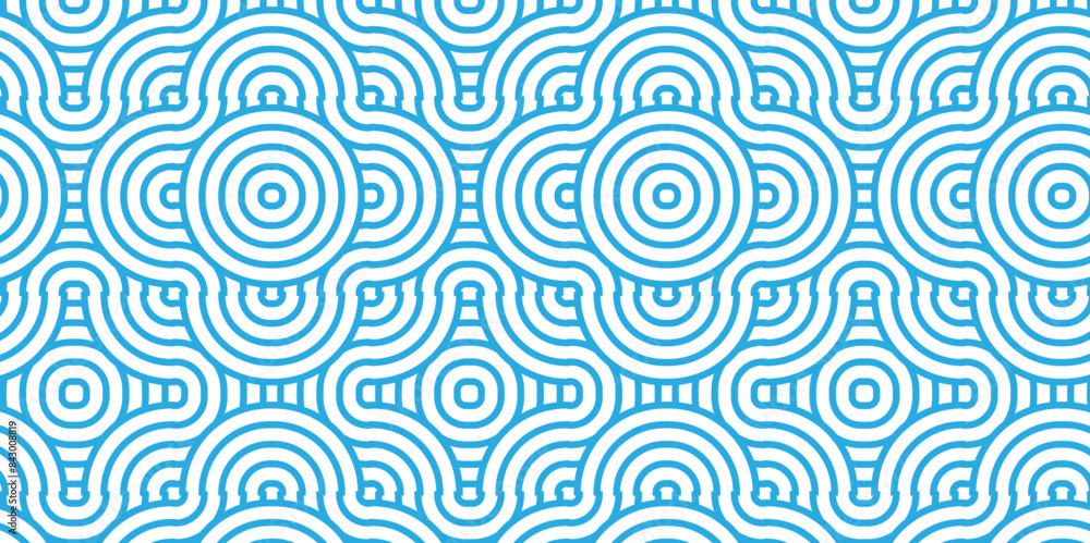 Overlapping Pattern Minimal diamond geometric waves spiral and abstract circle wave line. blue color seamless tile stripe geometric create retro square line backdrop pattern background. Overlapping Pattern Minimal diamond geometric waves spiral and abstract circle wave line. blue color seamless tile stripe geometric create retro square line backdrop pattern background.
