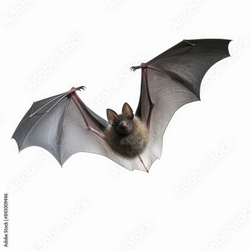 generated illustration of flying bat isolated on  white background