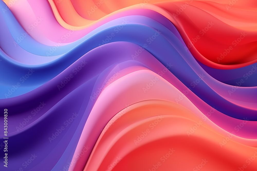 Fototapeta premium Abstract background colored stains and waves of liquid glossy paint 