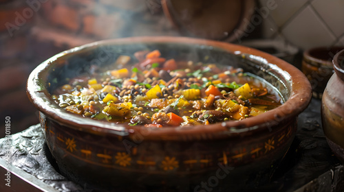 Magia Marokańska: Przyprawy i Warzywa w Tagine © Augusto