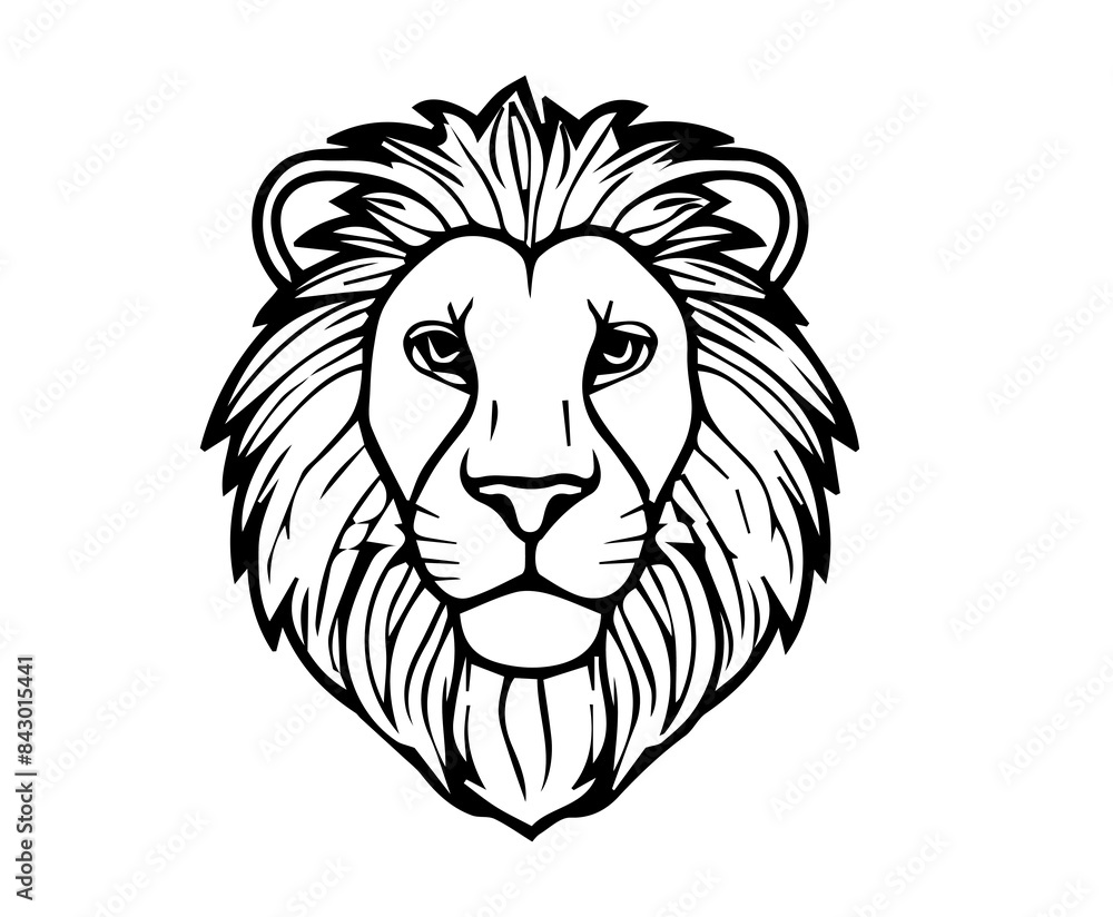 lion head illustration, head of lion, lion head vector lion head illustration, head of lion, lion head vector